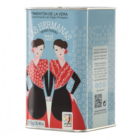 Las Hermanas spanyol füstölt fűszerpaprika-őrlemény édes 750 g/fémdoboz