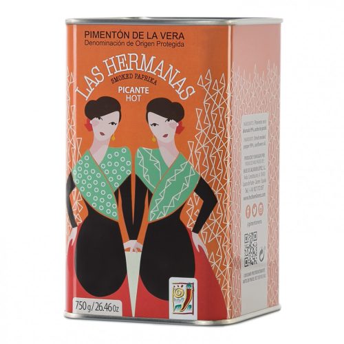 Las Hermanas spanyol füstölt fűszerpaprika-őrlemény csípős 750 g/fémdoboz