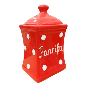 Kerámia fűszertartó pöttyös 12x7x5,5cm